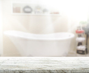 Table Top And Blur Interior Background