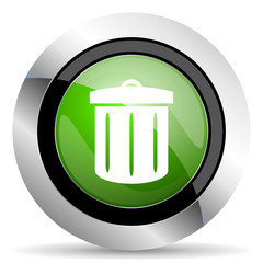 recycle icon, green button, recycle bin sign
