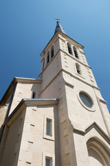 Fototapeta na wymiar Small church in village in France