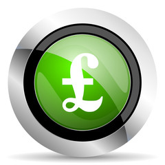 pound icon, green button