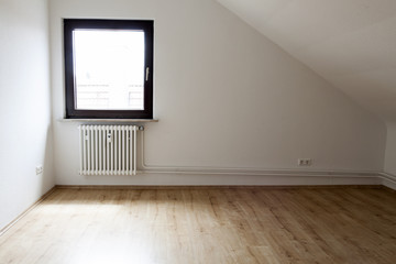 Empty attic room