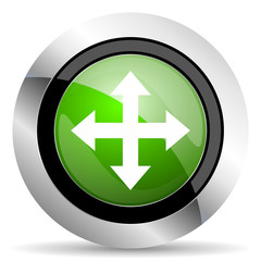 Obraz premium arrow icon, green button