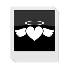 Heart angel icon