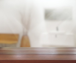 Table Top And Blur Interior Background