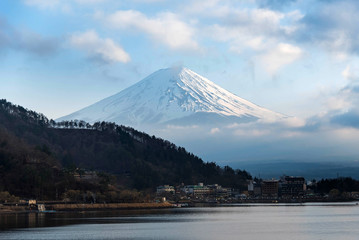 Mount Fuji and lake Kawaguchiko