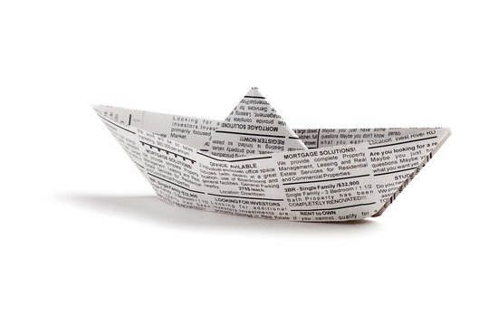 Newspaper boat
