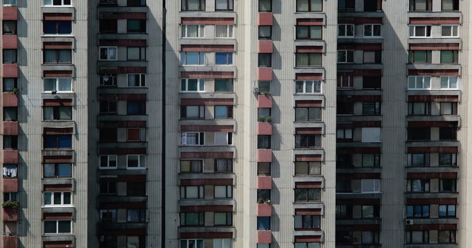 Time lapse of Shadow play on building in Sarajevo