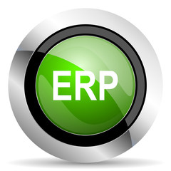 erp icon, green button