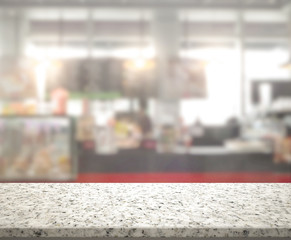 Obraz premium Table Top And Blur Interior Background