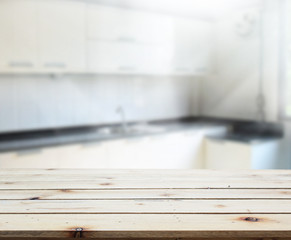 Table Top And Blur Interior Background