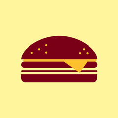 Fast food vector icon. Burger pictogram.