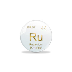 Periodensystem Kugel - 44 Ruthenium