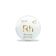 Periodensystem Kugel - 45 Rhodium