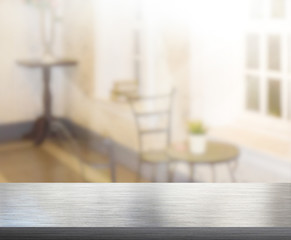 Table Top And Blur Interior Background