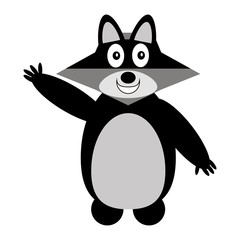 Raccoon icon isolated on white background. Vector illustration.
