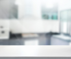 Table Top And Blur Interior Background