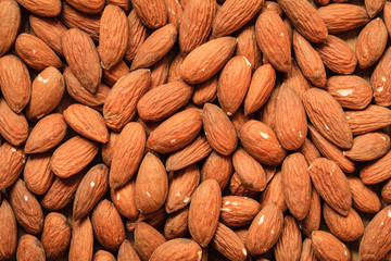 Almonds as food background