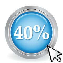 40 PERCENT ICON