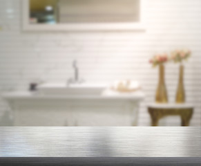 Table Top And Blur Interior Background