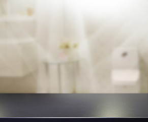 Table Top And Blur Interior Background