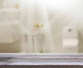 Table Top And Blur Interior Background