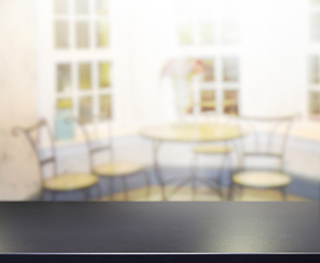 Table Top And Blur Interior Background