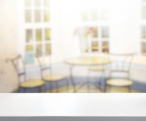 Table Top And Blur Interior Background