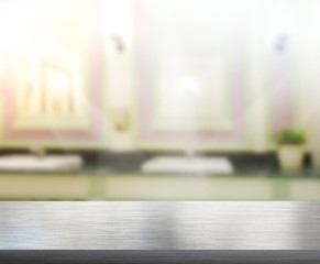 Table Top And Blur Interior Background