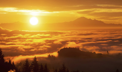 sunrise and Mt. Baker