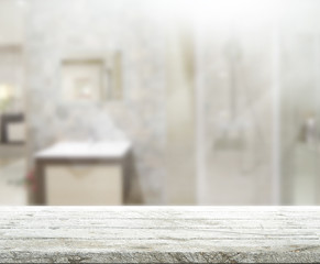 Table Top And Blur Interior Background