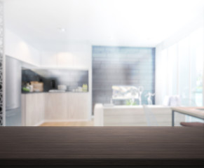 Table Top And Blur Interior Background