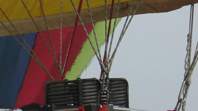 Hot air balloon burnet closeup view