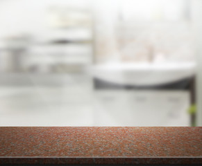 Table Top And Blur Interior Background