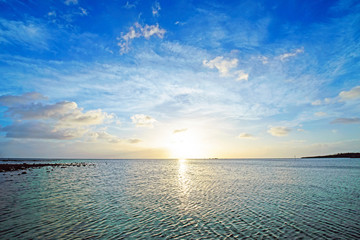 Beautiful sunset and clouds, Okinawa, Japan