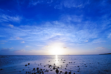 Beautiful sunset, Okinawa, Japan