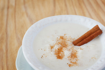 Brazilian dessert canjica of white corn