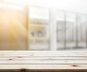 Table Top And Blur Interior Background