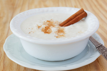 Brazilian dessert canjica of white corn