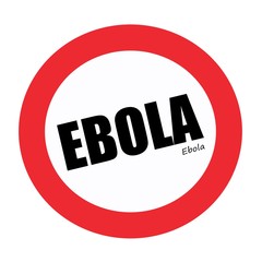 EBOLA black stamp text on white