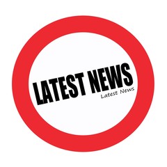 LATEST NEWS stamp text on white