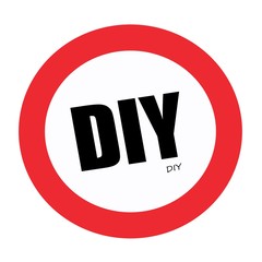 DIY black stamp text on white