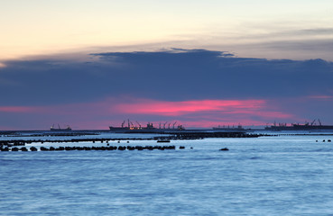 beautiful landscape of Sunset over the sea