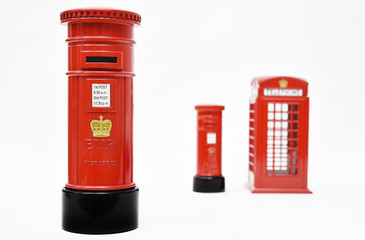 London postbox and telephone box.