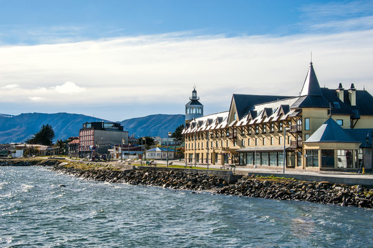 Puerto Natales on the Strait Of Magellan, Patagonia, Chile