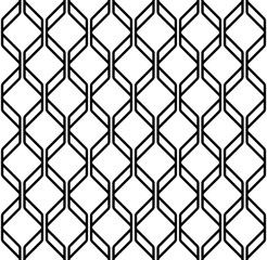 Black and white geometric seamless pattern with line, abstract b
