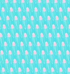 pattern of pink tulips