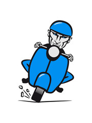 Scooter racing funny