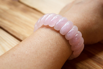 Rose quartz.