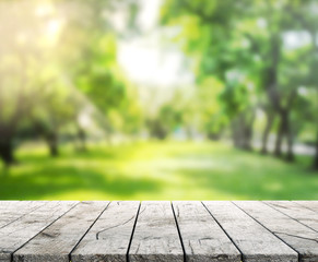 Table Top And Blur Nature the Background