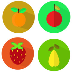 Fruit icon set